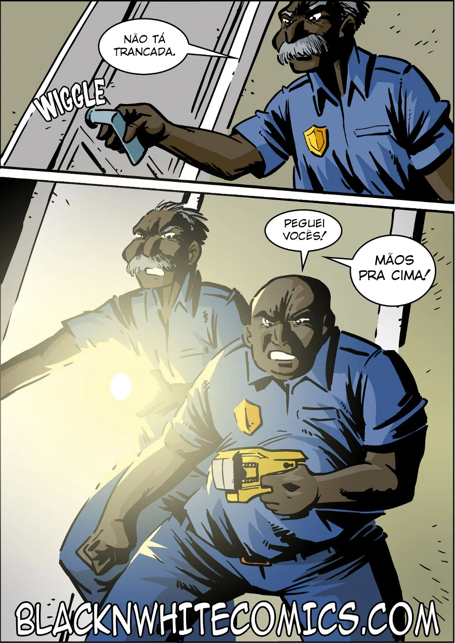 Dois policiais comendo estudantes – BlackNWhiteComics – Alta Qualidade - Traduzido