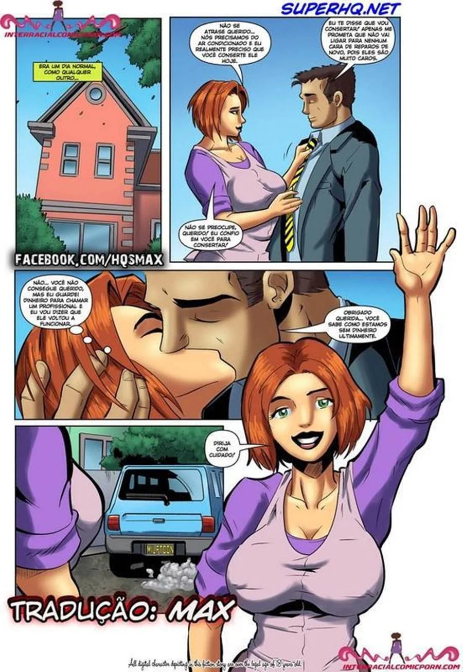 Dona de casa e o encanador negão – Hentai Interracial – PT Brasil