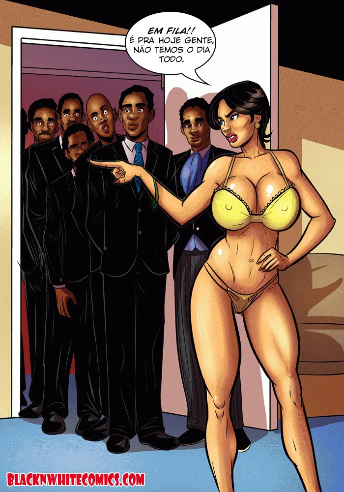 Donas de casas ricas e seus empregados negões – Hentai Interracial – Traduzido