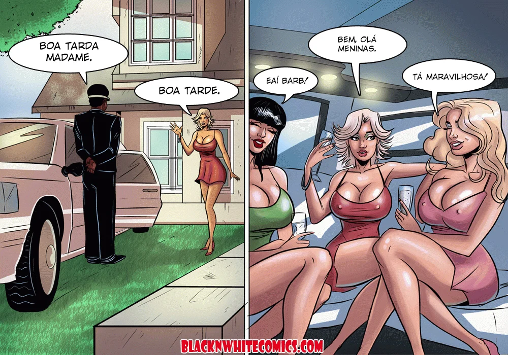 Donas de casas ricas e seus empregados negões – Hentai Interracial – Traduzido