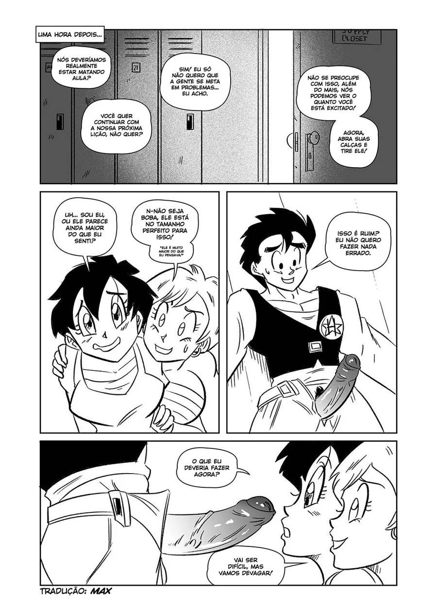 Dragon Ball After School Lessons – Hentai Preto e Branco – Português do Brasil