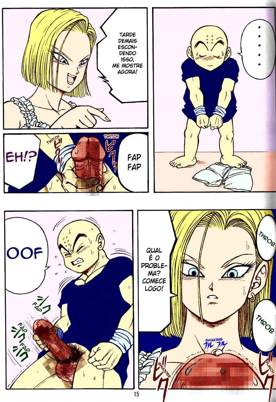 DragonBall H Kuririn comendo a Androide 18 – Dragon Ball Pornô – Ler HQ Completo