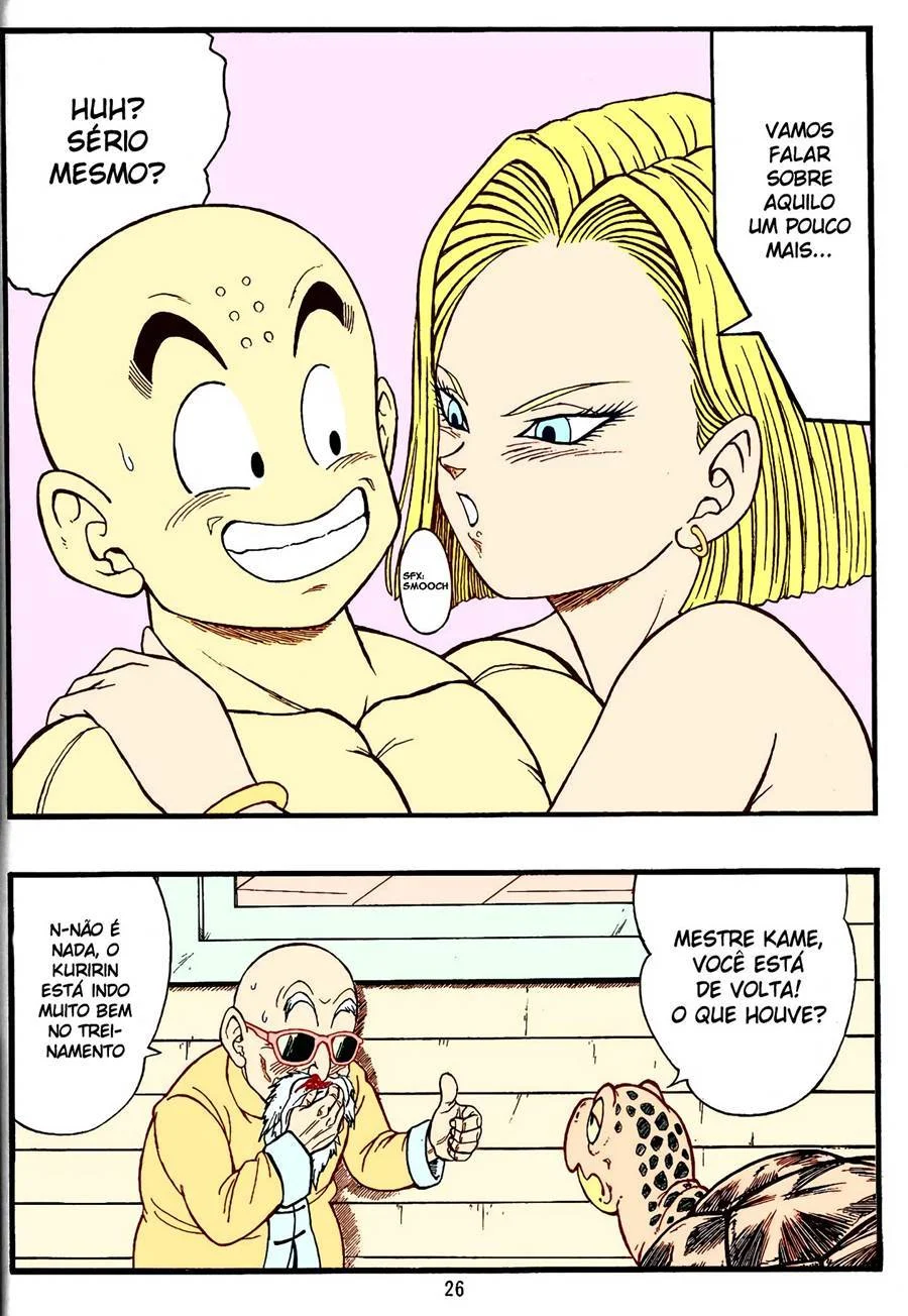 DragonBall H Kuririn comendo a Androide 18 – Dragon Ball Pornô – Ler HQ Completo