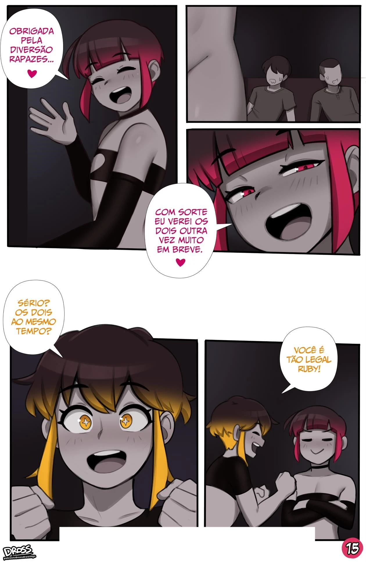 Dupla penetração anal na Ruby a Trap Safada – Gay Cartoon – Ler Hentai HQ