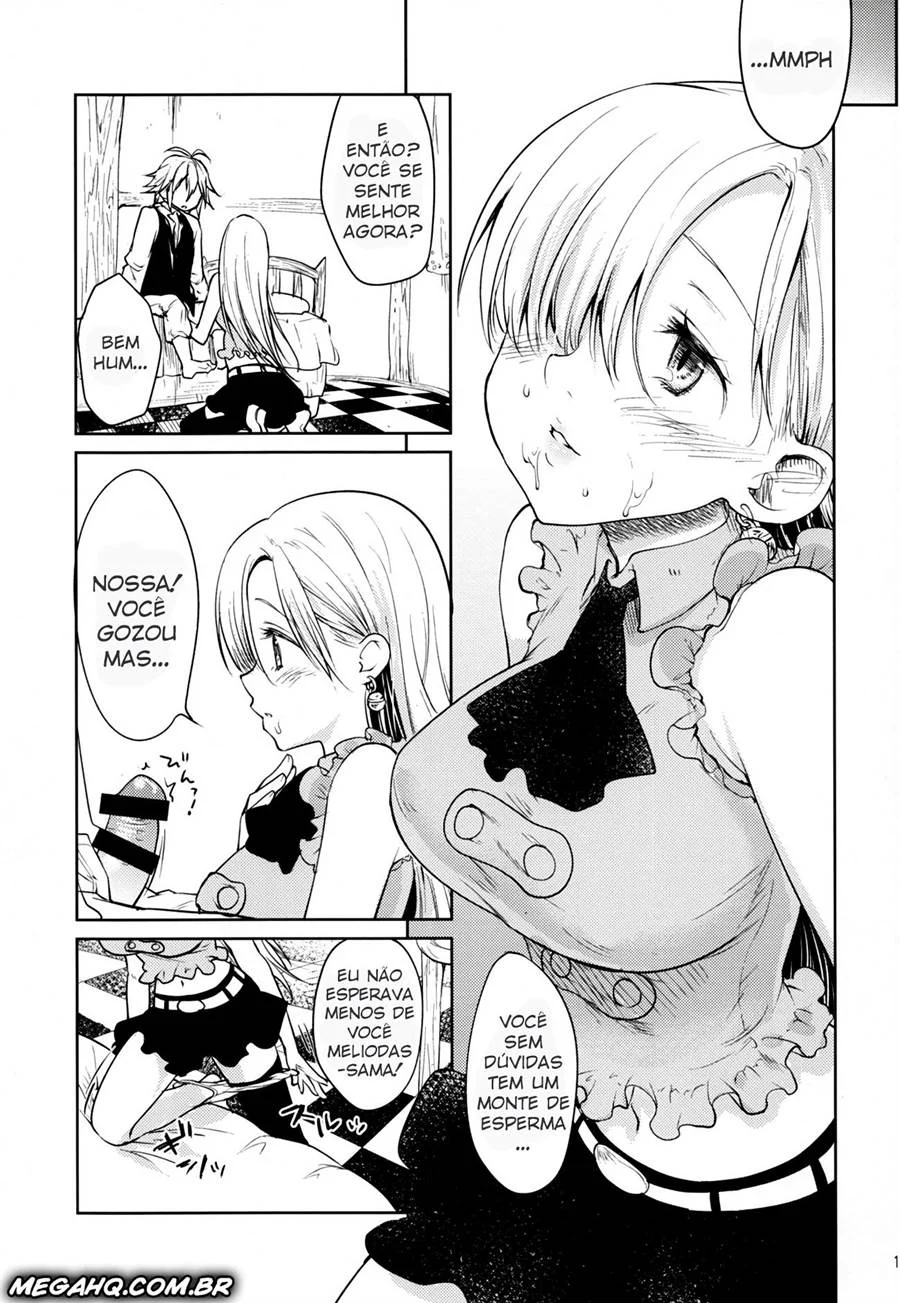 Elizabeth treinada para dar prazer – Hentai Preto e Branco – Quadrinho Original