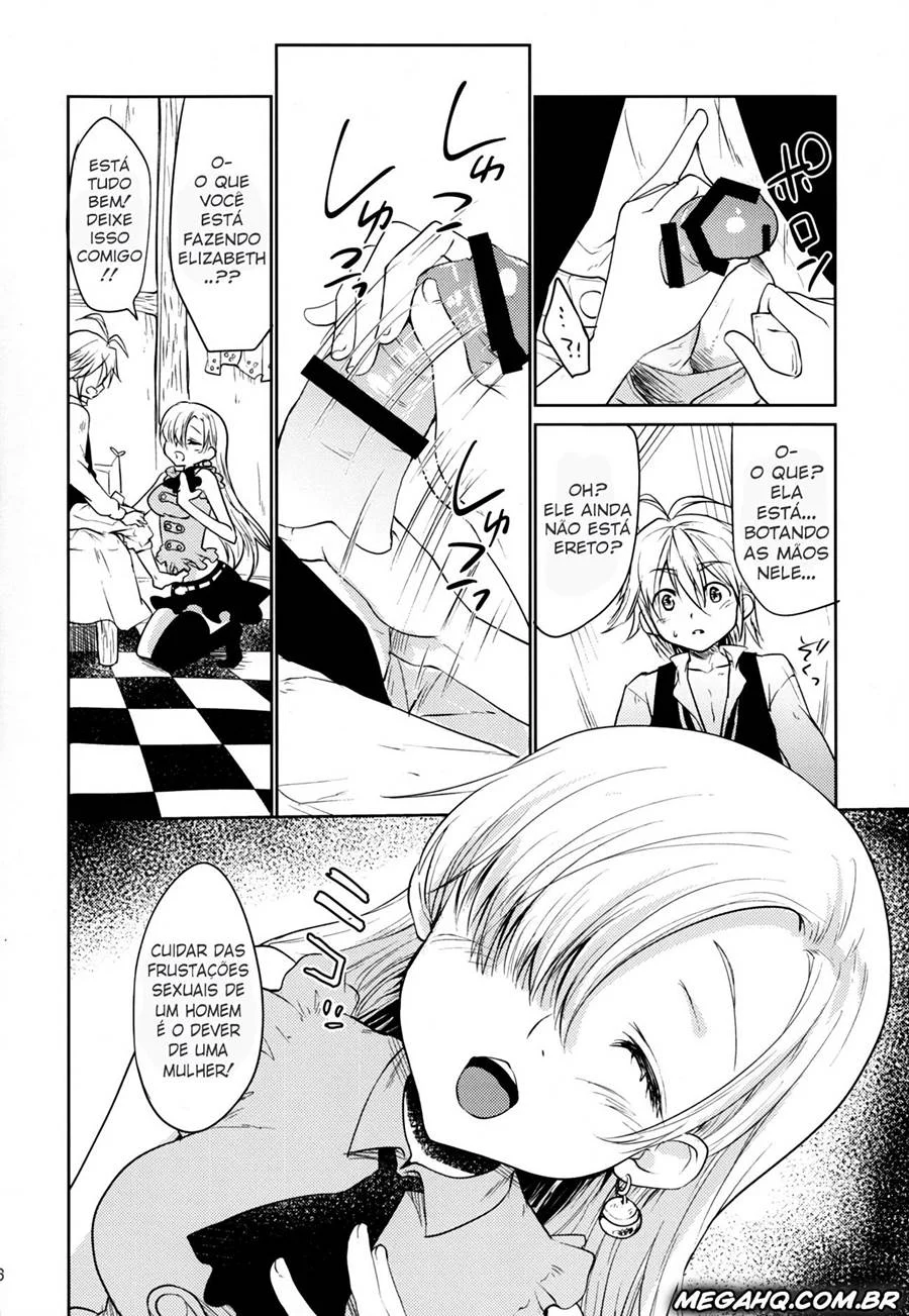 Elizabeth treinada para dar prazer – Hentai Preto e Branco – Quadrinho Original