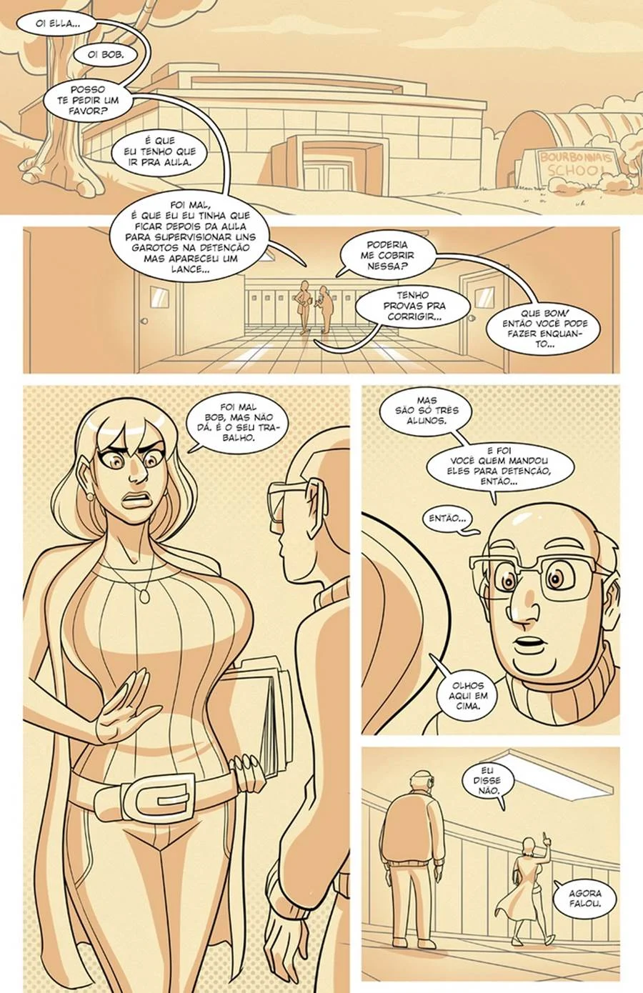 Ella, Teacher’s Secret Shower 1 – Cartoon Pornô – PT-BR