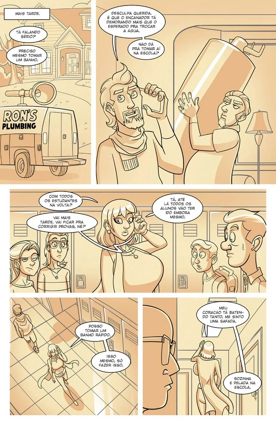 Ella, Teacher’s Secret Shower 1 – Cartoon Pornô – PT-BR