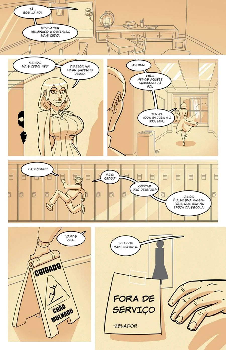 Ella, Teacher’s Secret Shower 1 – Cartoon Pornô – PT-BR