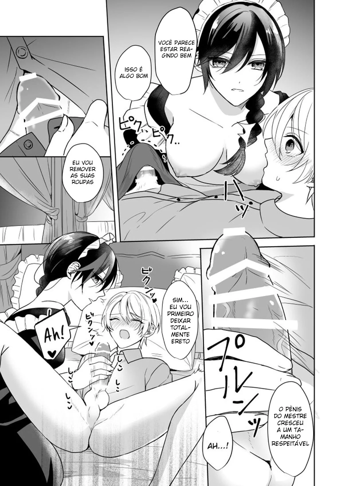 Engravidando a Empregada – Hentai Preto e Branco – PT-BR