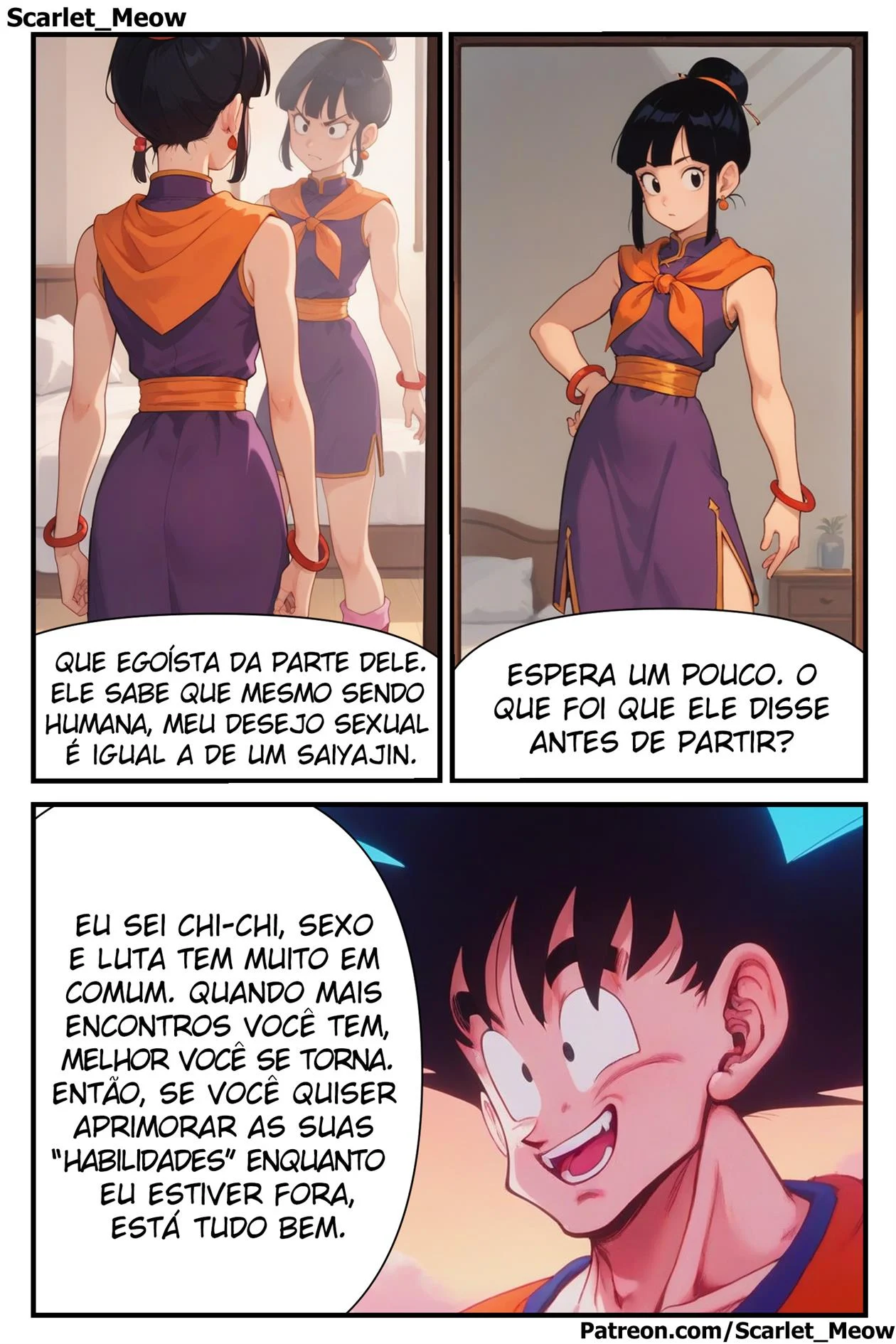 Enquanto Goku não está – Manga Hentai – Traduzido
