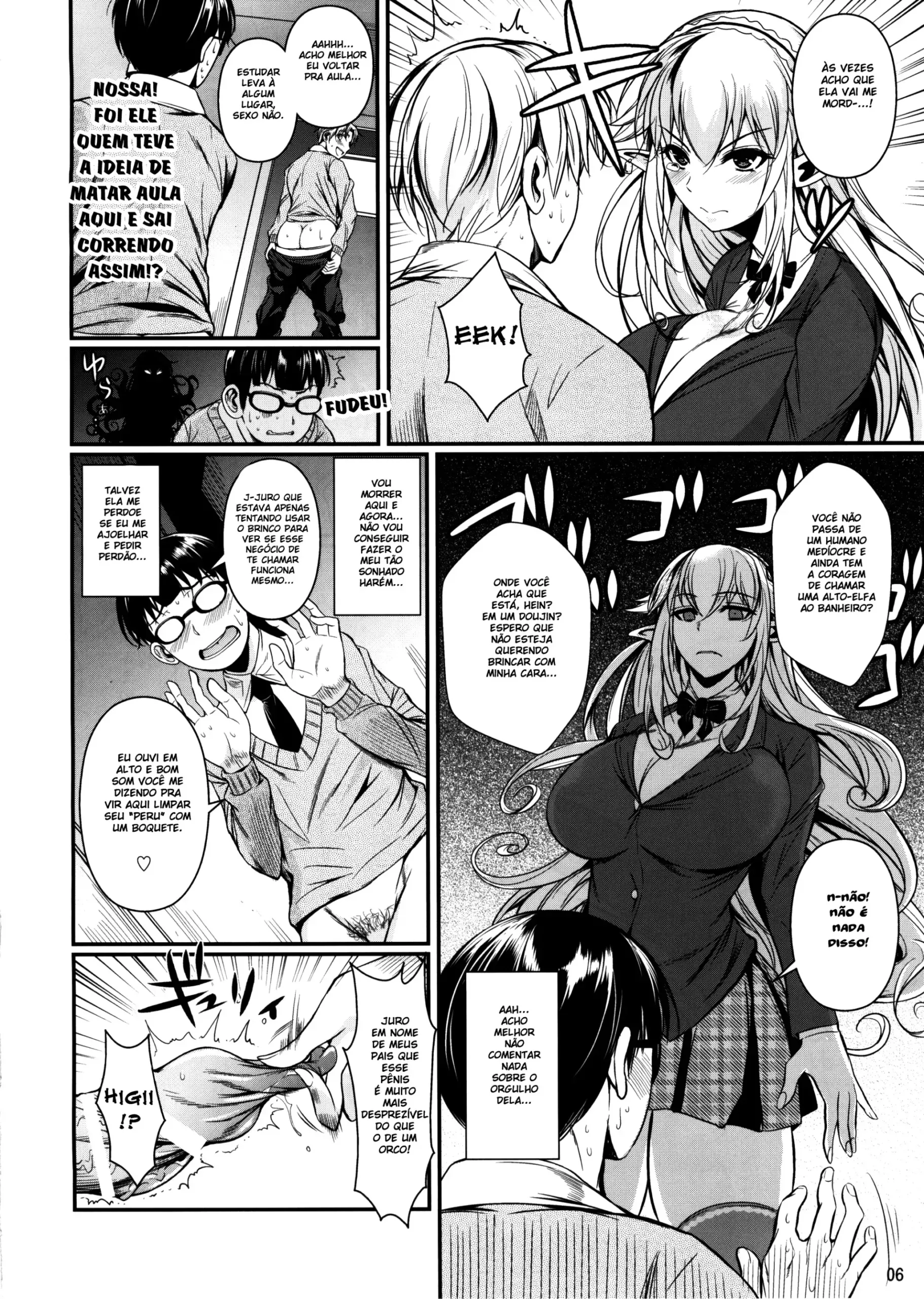 Ensino Médio da Elfa – Hentai Preto e Branco – Português do Brasil