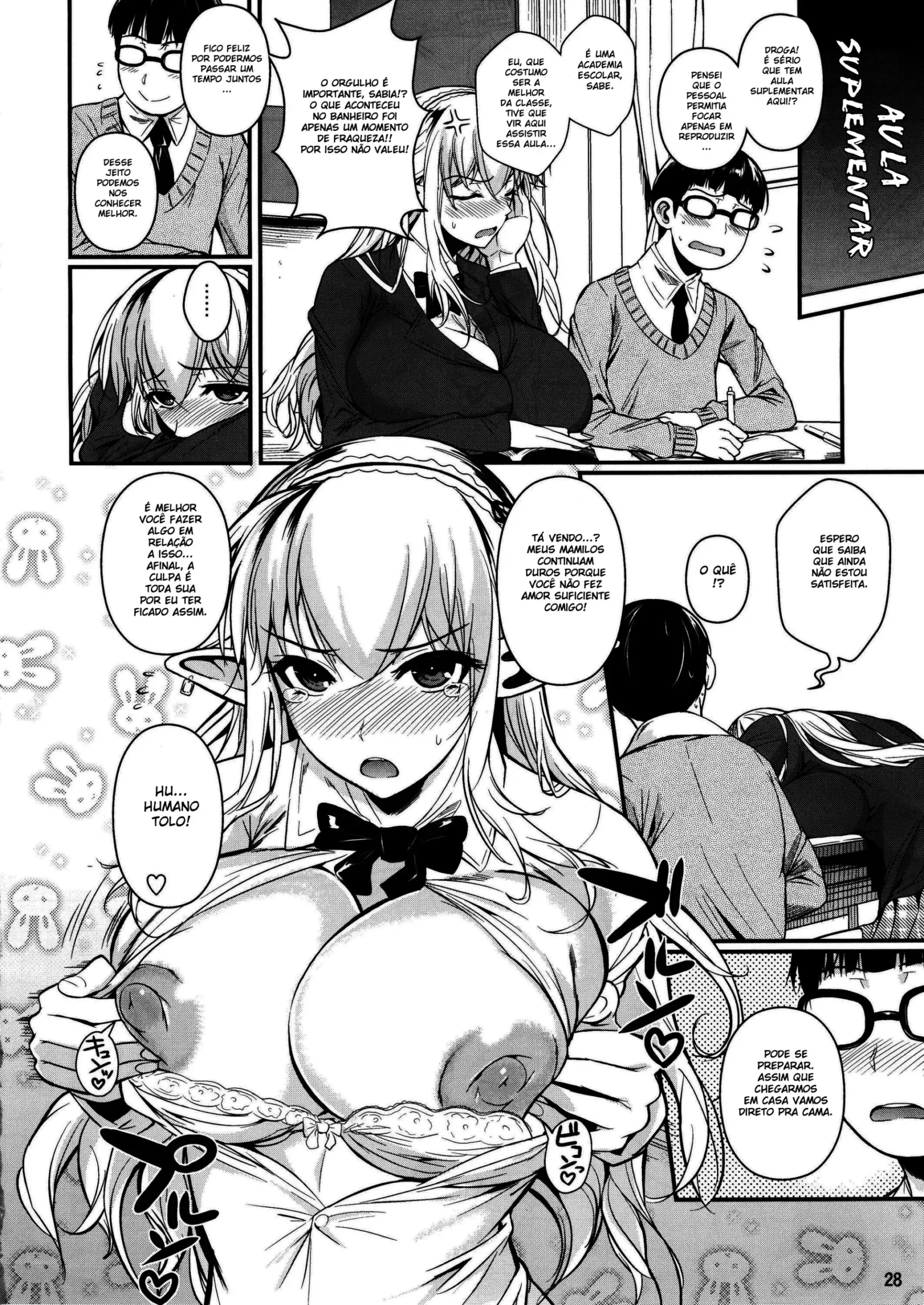 Ensino Médio da Elfa – Hentai Preto e Branco – Português do Brasil