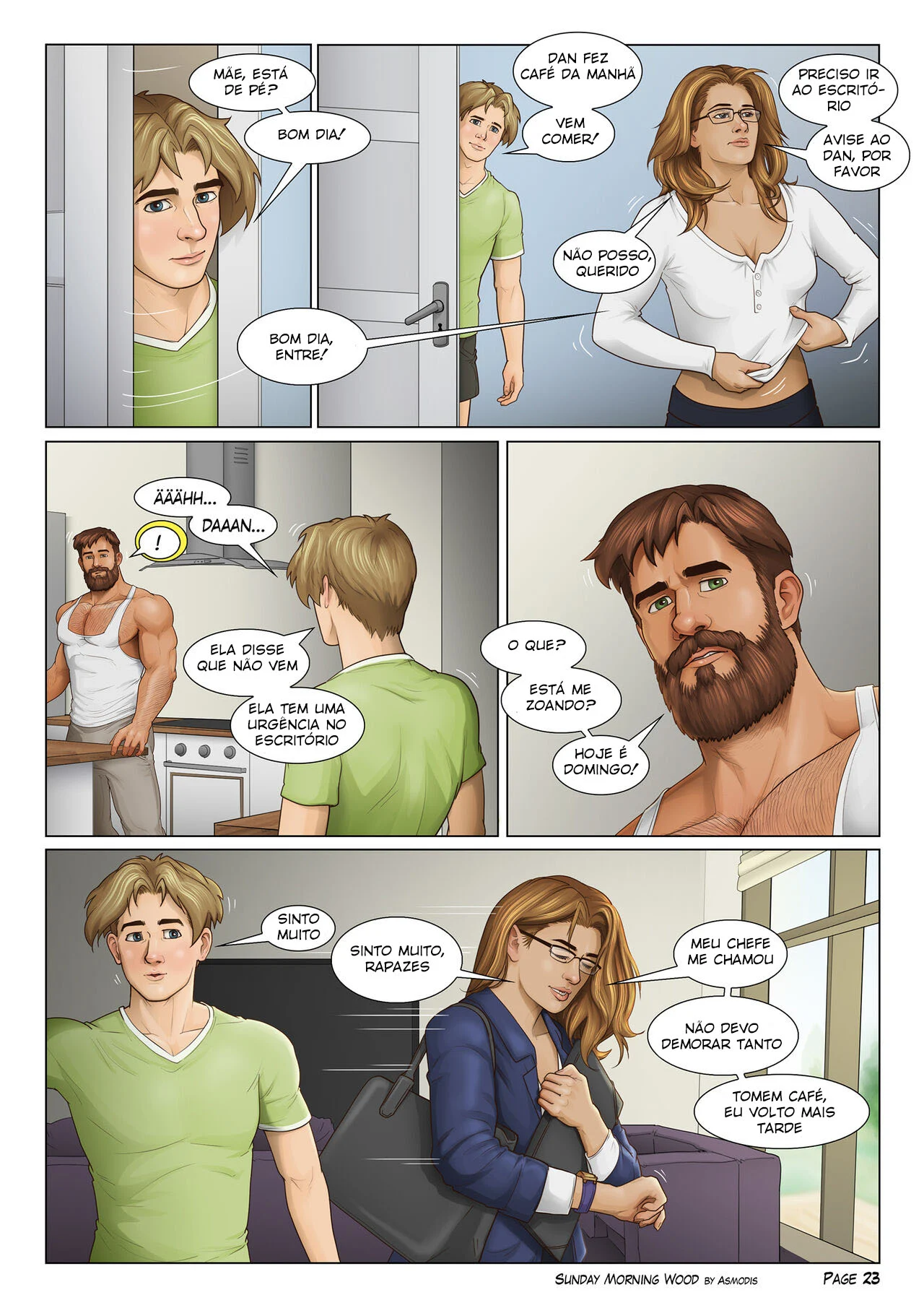 Ereção Matinal de Domingo – Hentai Gay – Alta Qualidade - Traduzido