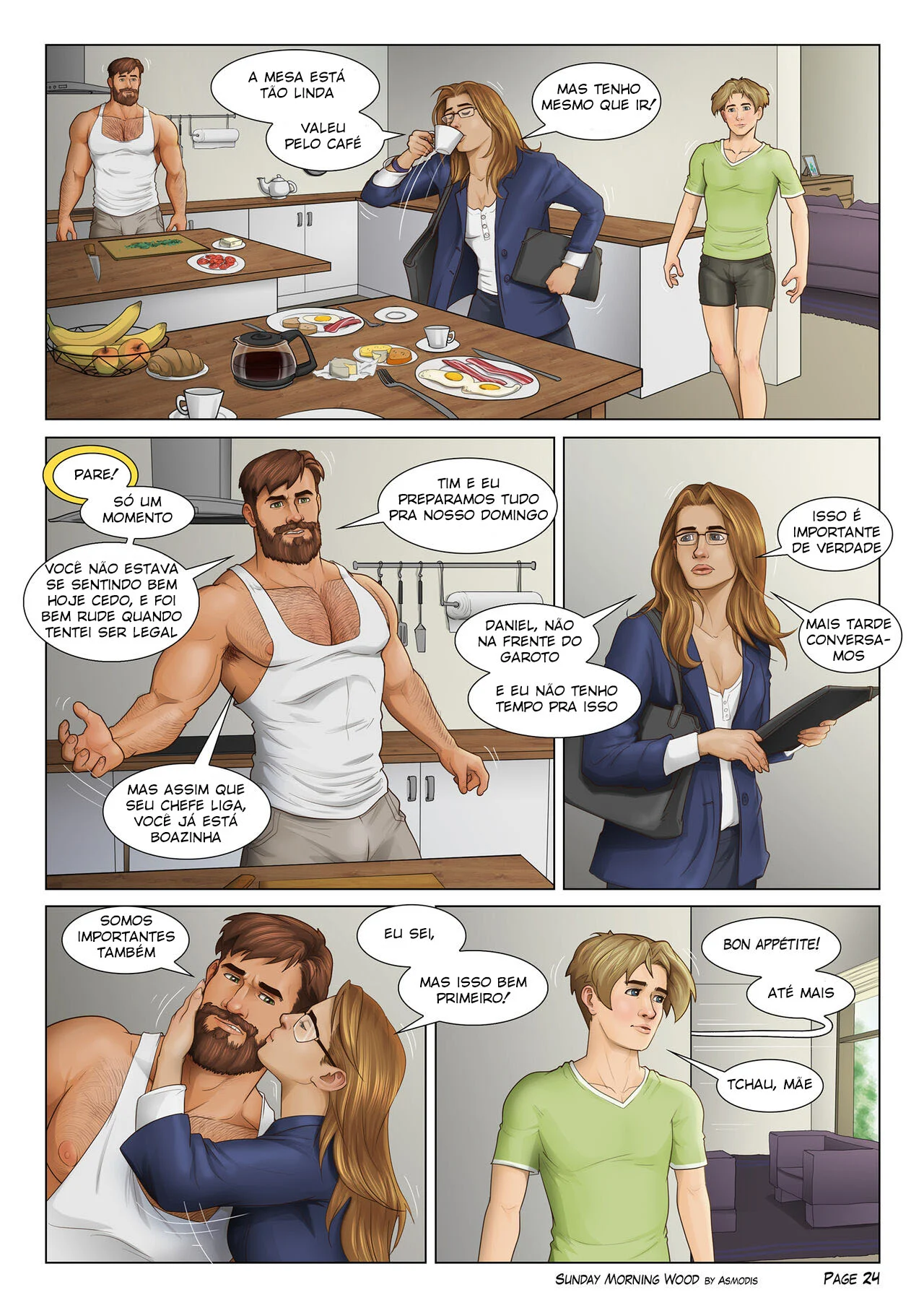 Ereção Matinal de Domingo – Hentai Gay – Alta Qualidade - Traduzido