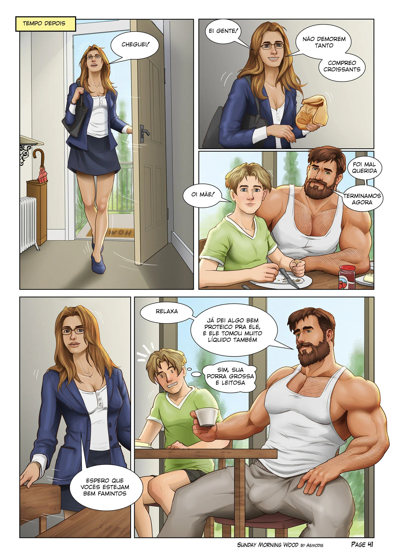 Ereção Matinal de Domingo – Hentai Gay – Alta Qualidade - Traduzido