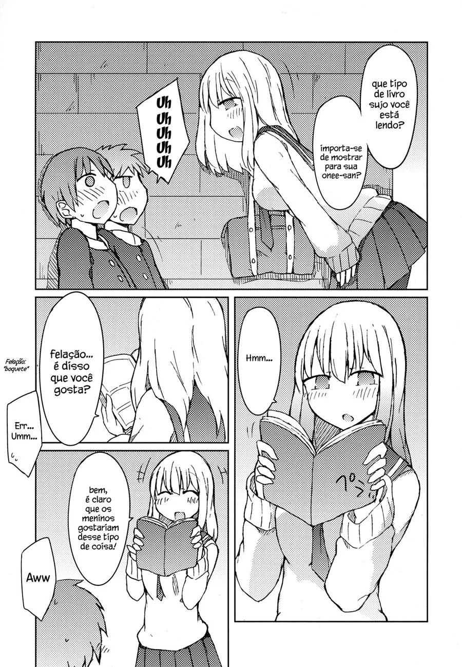 Erohon o Yondetara Kinjo no Onee – Manga Hentai – Tradução Em Português