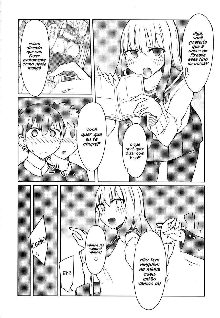 Erohon o Yondetara Kinjo no Onee – Manga Hentai – Tradução Em Português