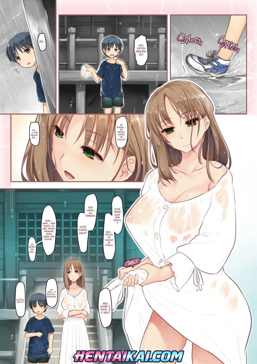 Essa linda garota que conheci na chuva é minha – Hentai – Quadrinho Original