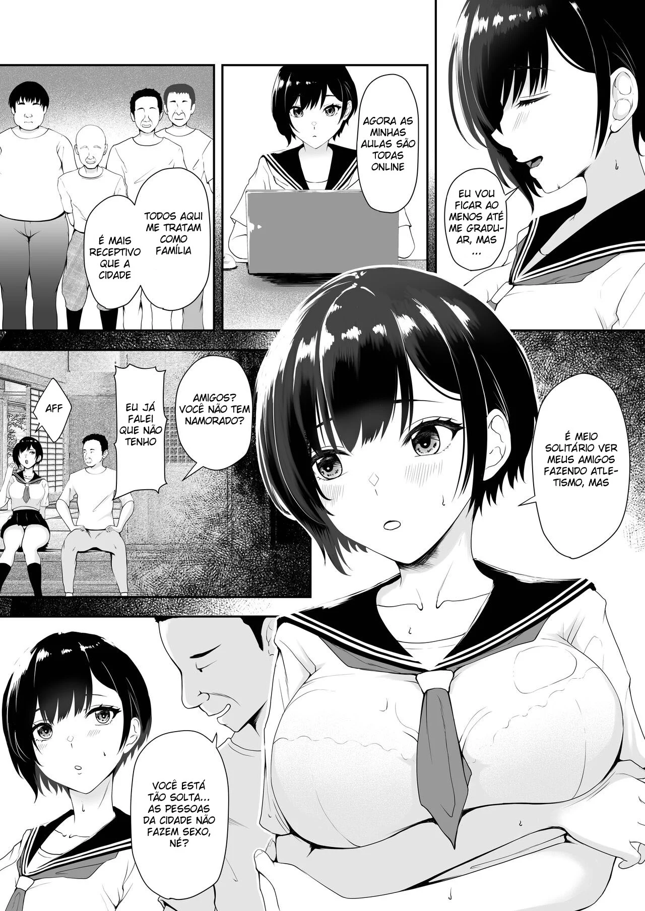 Eu Sou a Única Garota Nesta Vila à Beira do Colapso Populacional – Doujinshi Hentai – Traduzido