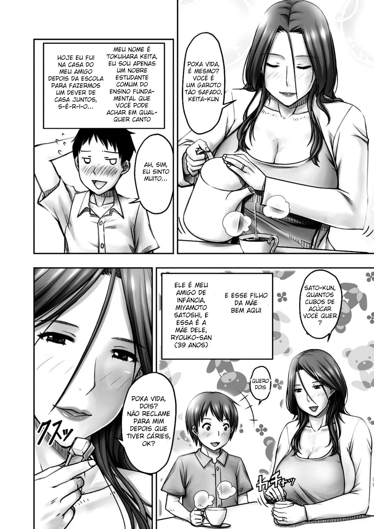 Eu Tentei Fazer uma Pegadinha com a Mãe do Meu Melhor Amigo, e eu Quem Acabei Recebendo uma Pegadinha – Hentai Preto e Branco – PT Brasil