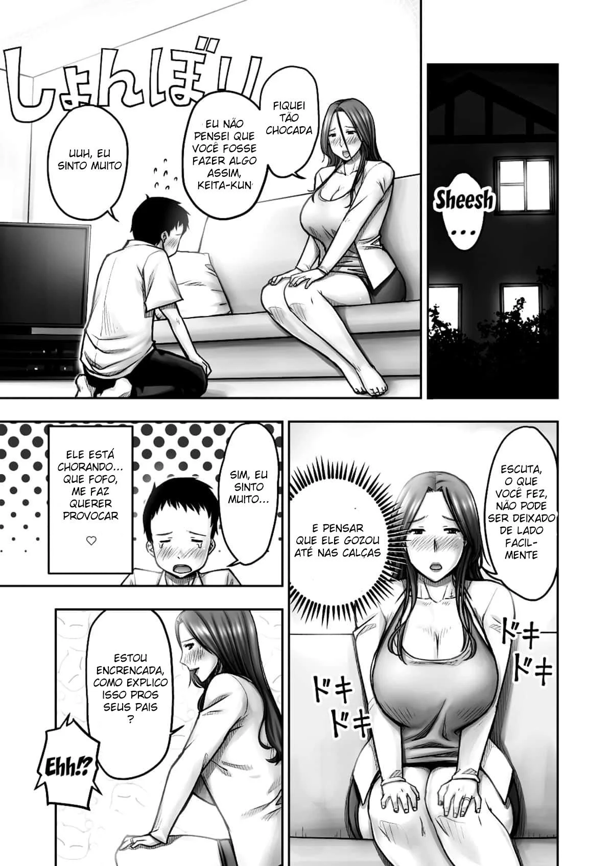 Eu Tentei Fazer uma Pegadinha com a Mãe do Meu Melhor Amigo, e eu Quem Acabei Recebendo uma Pegadinha – Hentai Preto e Branco – PT Brasil