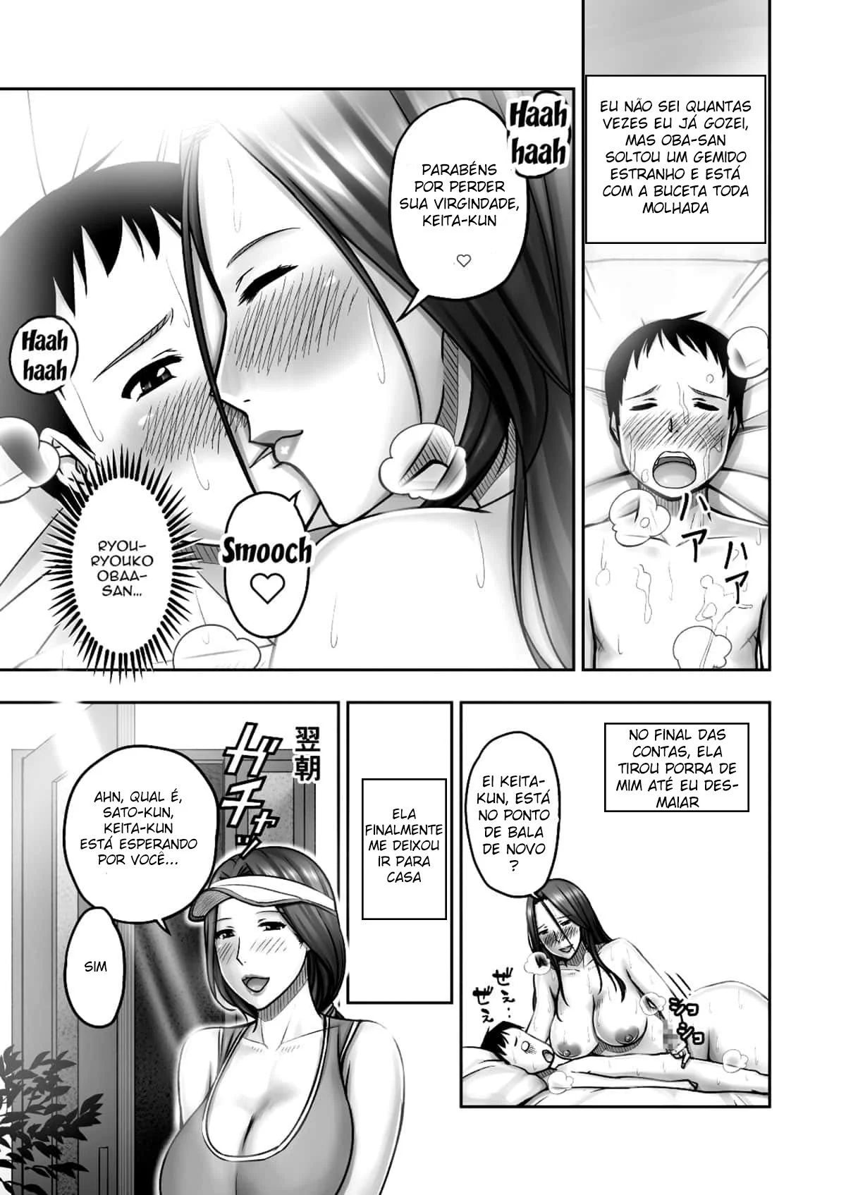 Eu Tentei Fazer uma Pegadinha com a Mãe do Meu Melhor Amigo, e eu Quem Acabei Recebendo uma Pegadinha – Hentai Preto e Branco – PT Brasil