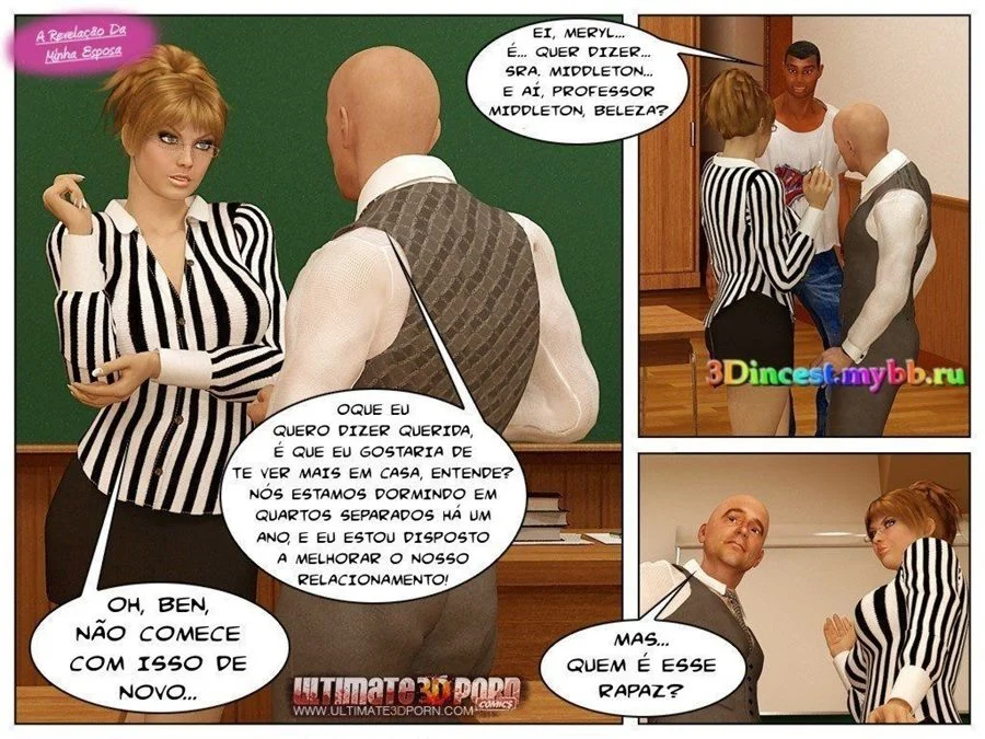 Corno olhando esposa dando pro novinho – Colegiais Pornô – Ler HQ Completo