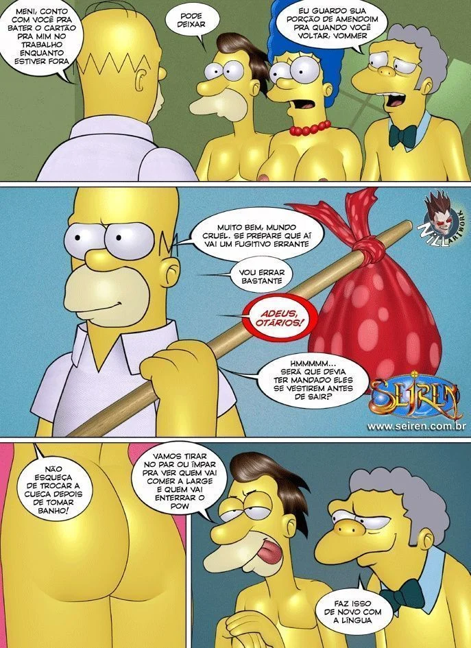 Família Simpsons porno fugitivo errante – Simpsons Pornô – Quadrinho Original Família Simpsons porno fugitivo errante – Simpsons Pornô – Quadrinho Original
