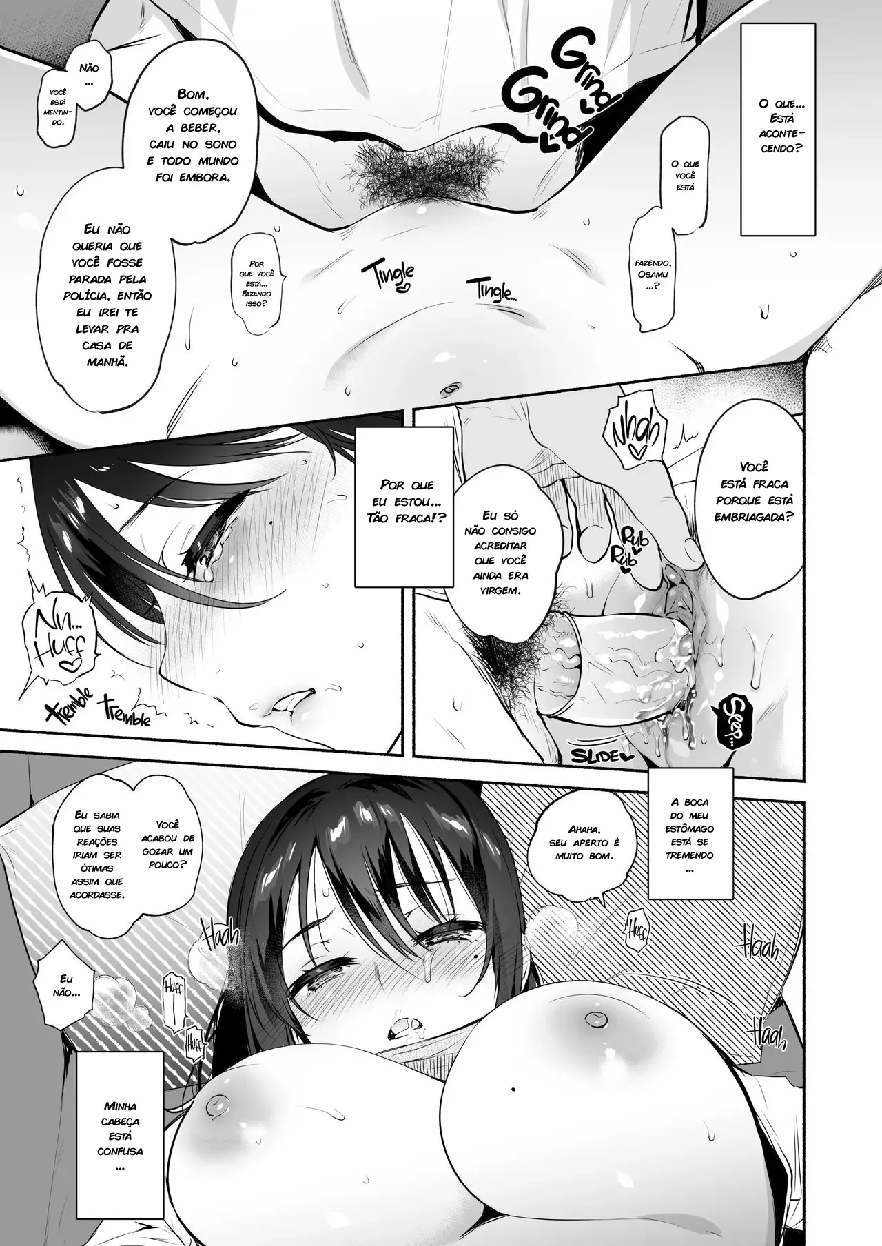 Fazendo sexo bêbada – Hentai Preto e Branco – Ler HQ Completo