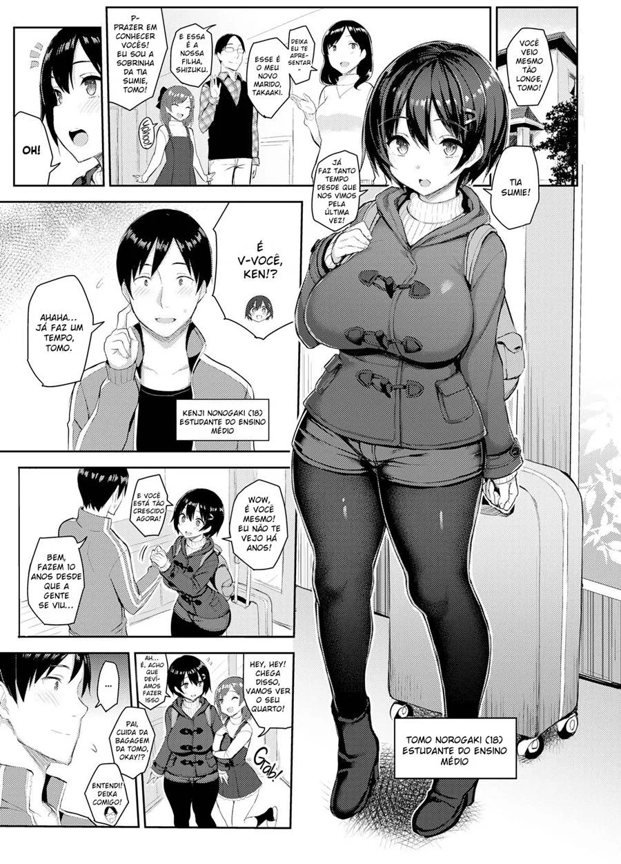 Feriado com Minha Prima Peituda – Hentai Preto e Branco – Ler HQ Completo