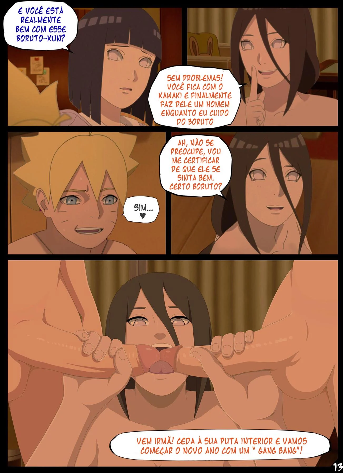 Festa sexual de ano novo dos Hyuga – Naruto Pornô – Alta Qualidade - Traduzido
