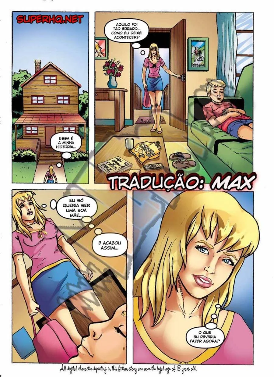 Flagrou mamãe se masturbando – Milftoon – Quadrinho Original