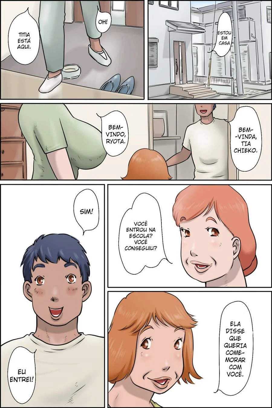 Fodendo a tia dos peitão – Hentai Incesto – Quadrinho Original