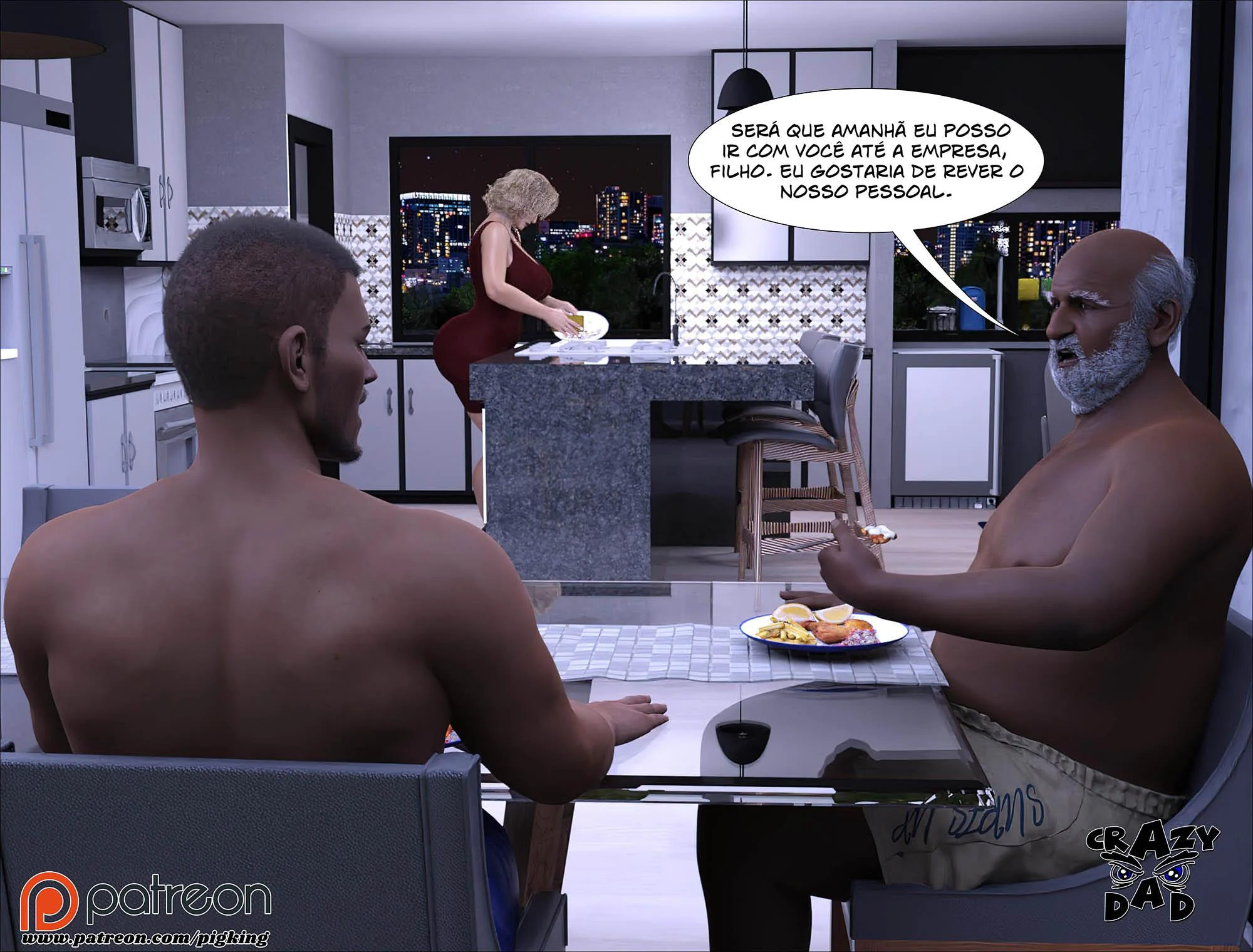CrazyDad3D – Hentai Interracial – Quadrinho Original