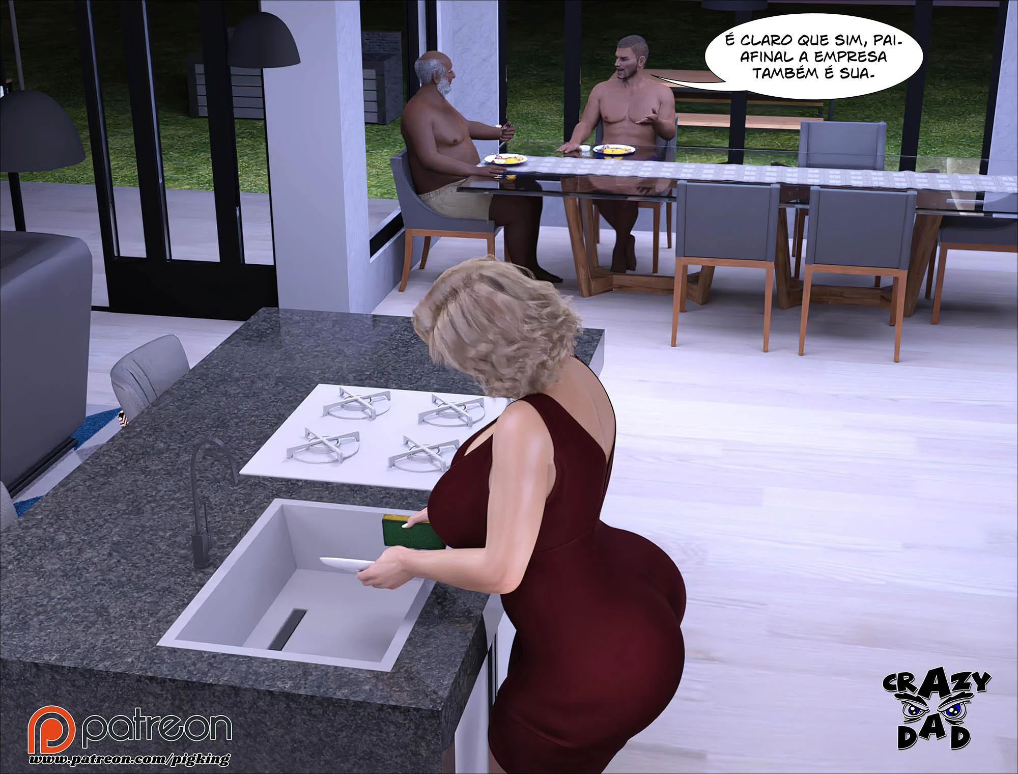 CrazyDad3D – Hentai Interracial – Quadrinho Original
