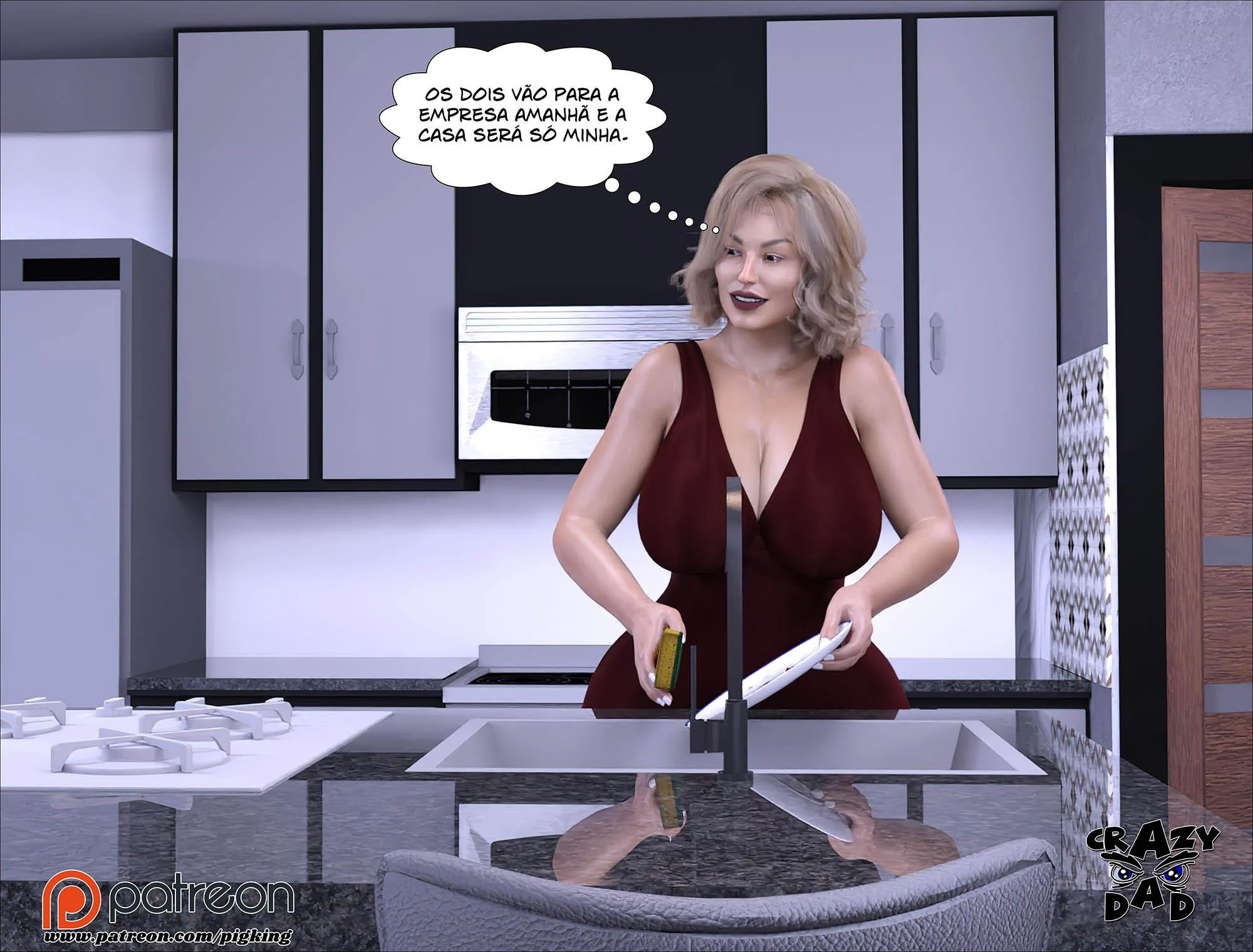 CrazyDad3D – Hentai Interracial – Quadrinho Original