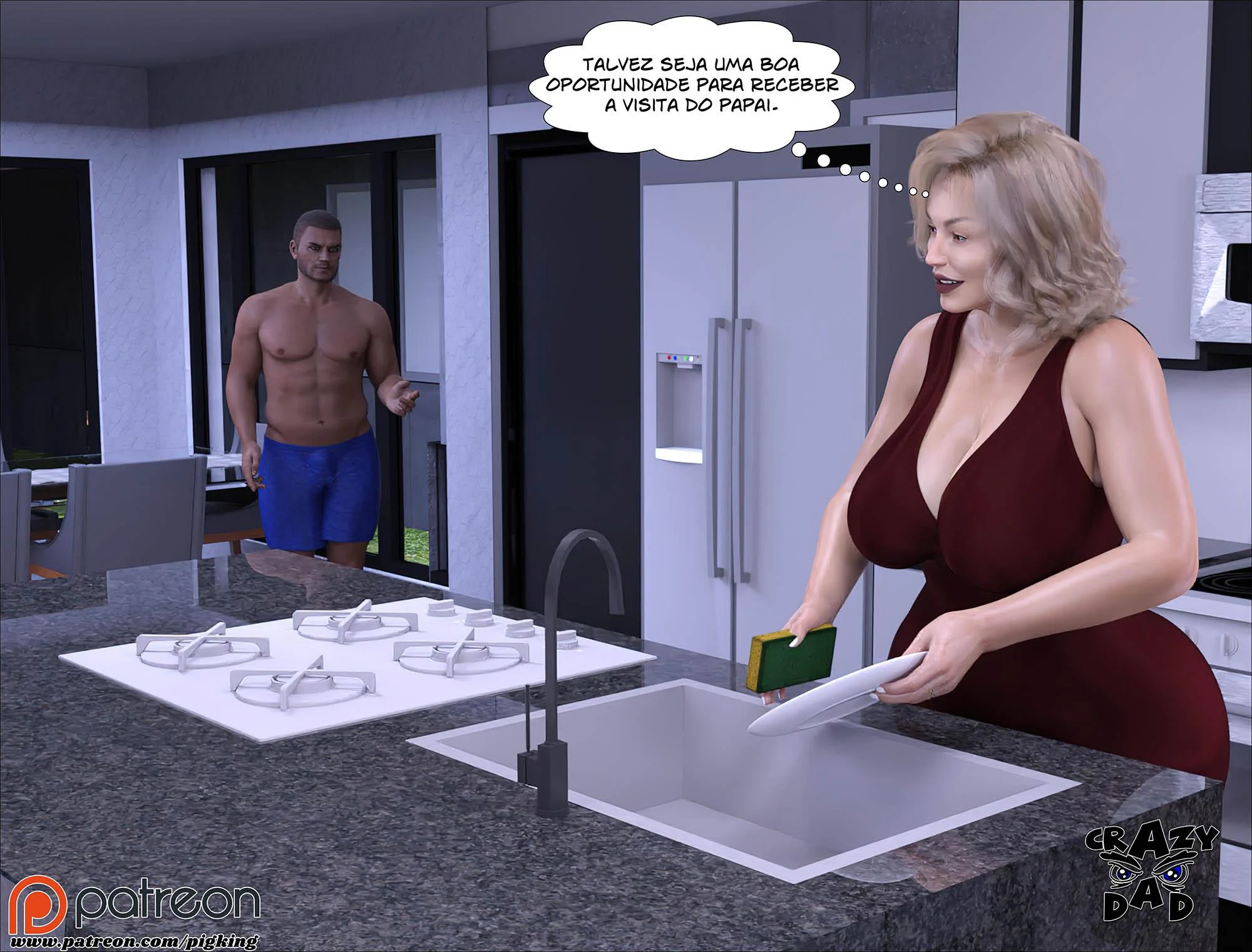 CrazyDad3D – Hentai Interracial – Quadrinho Original