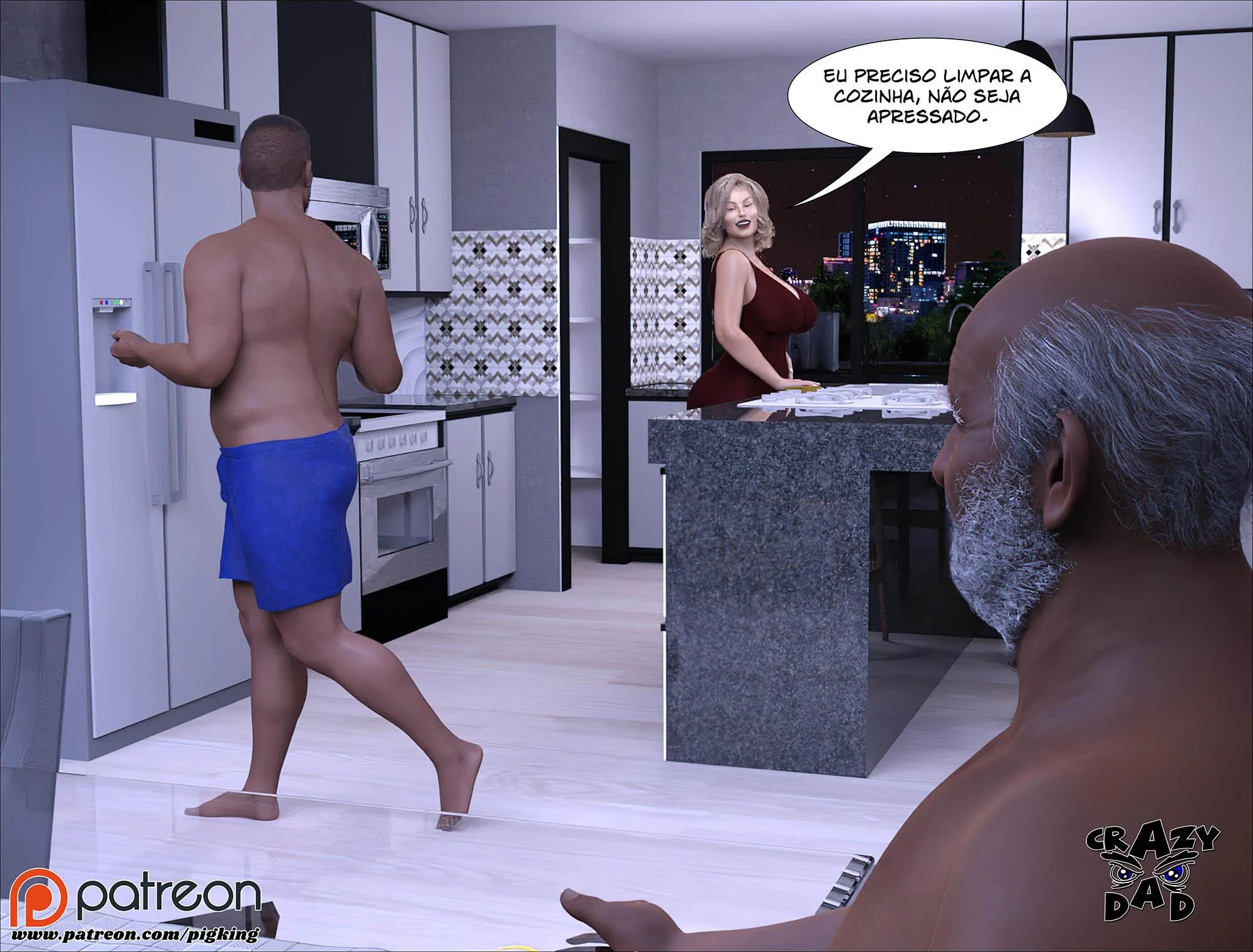 CrazyDad3D – Hentai Interracial – Quadrinho Original