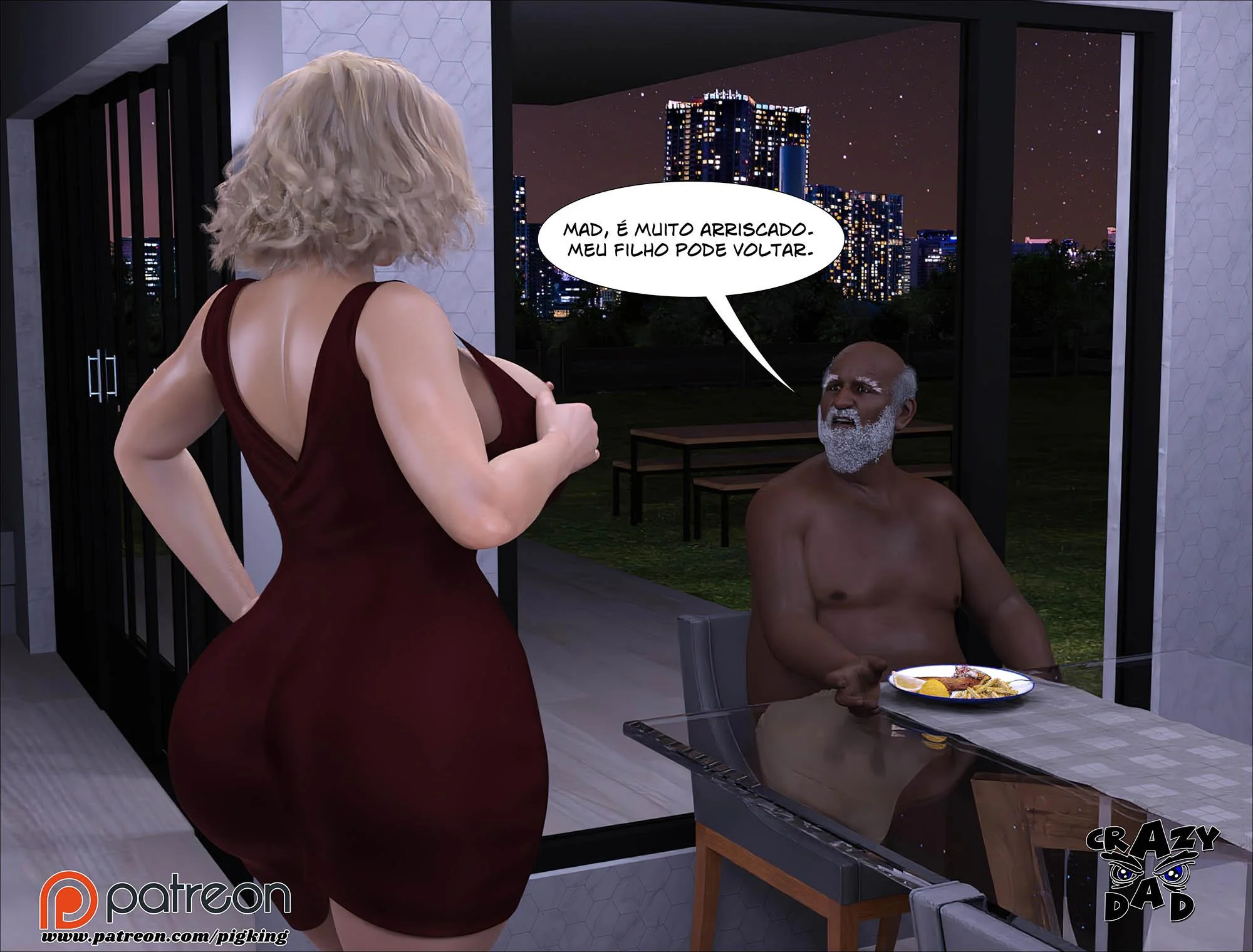 CrazyDad3D – Hentai Interracial – Quadrinho Original