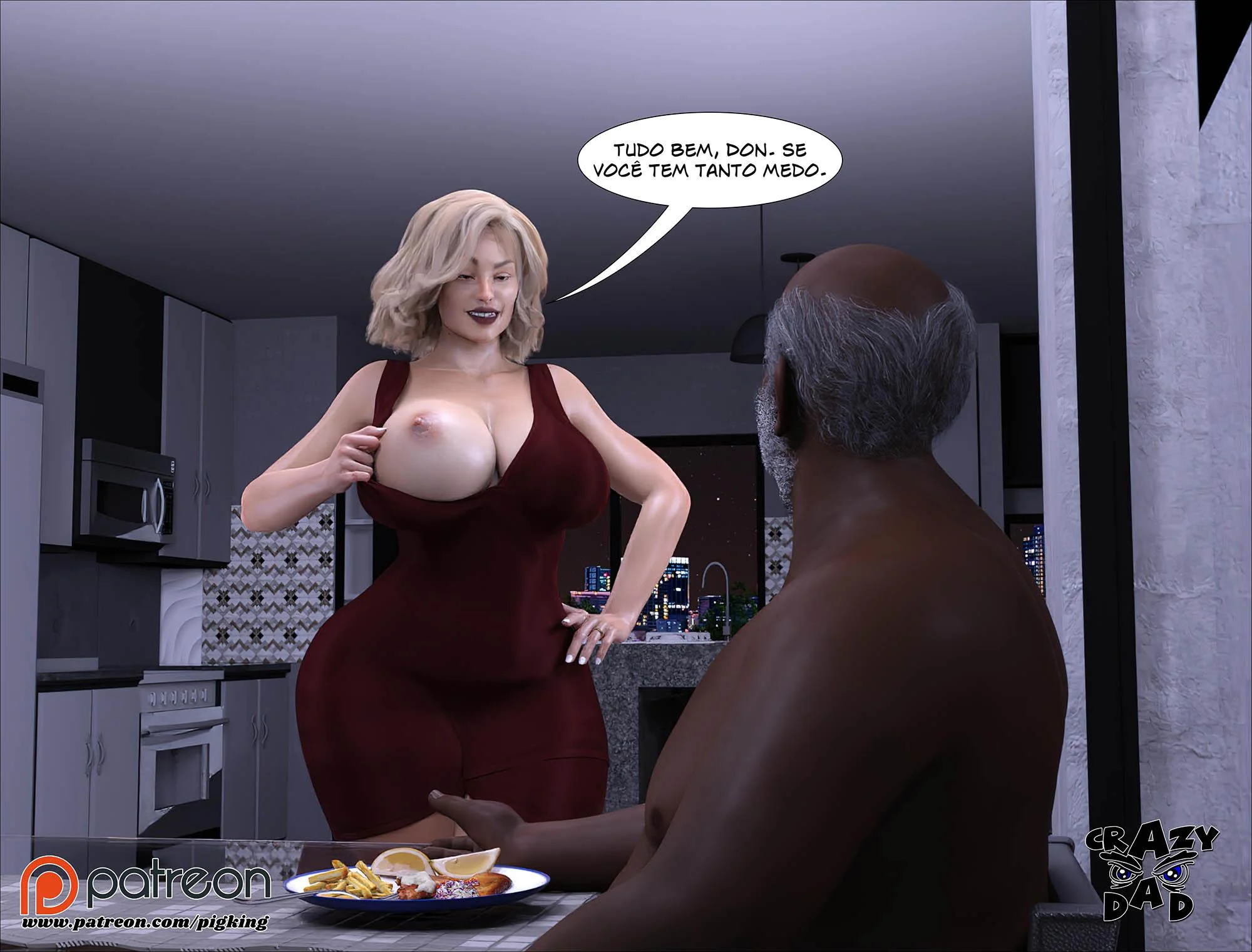 CrazyDad3D – Hentai Interracial – Quadrinho Original