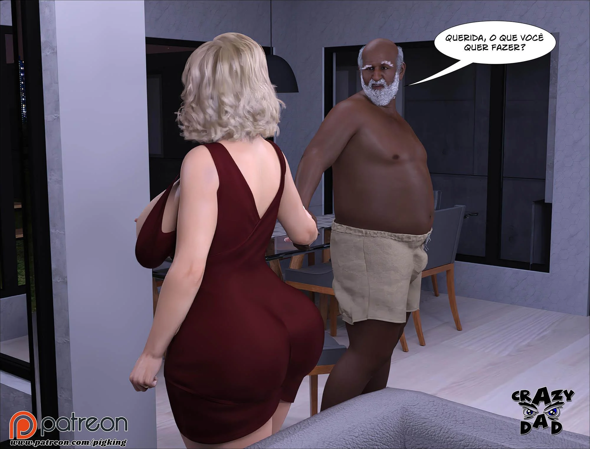 CrazyDad3D – Hentai Interracial – Quadrinho Original