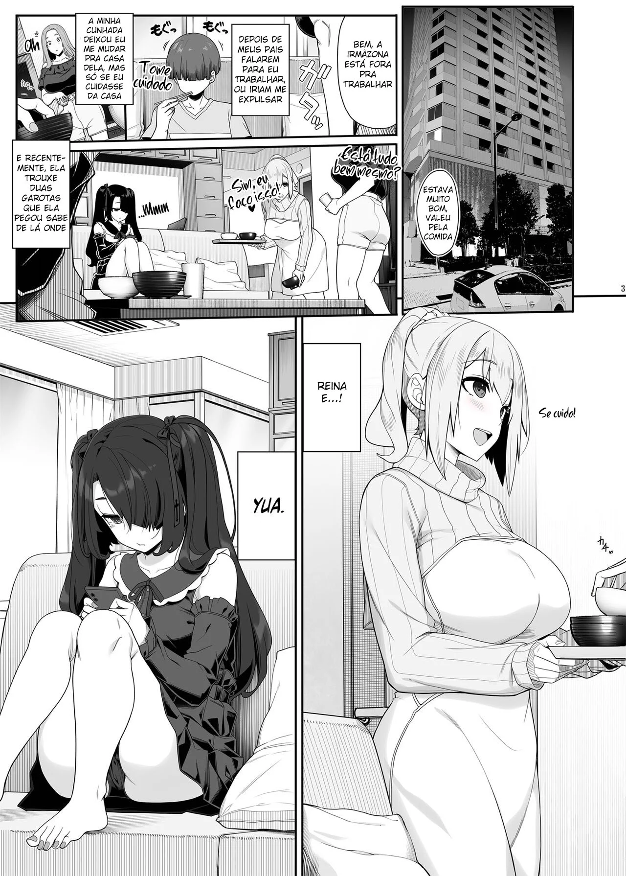 Garotas Hóspedes Acertam Suas Contas Através do Sexo a Noite Toda – Mundo Hentai – PT-BR