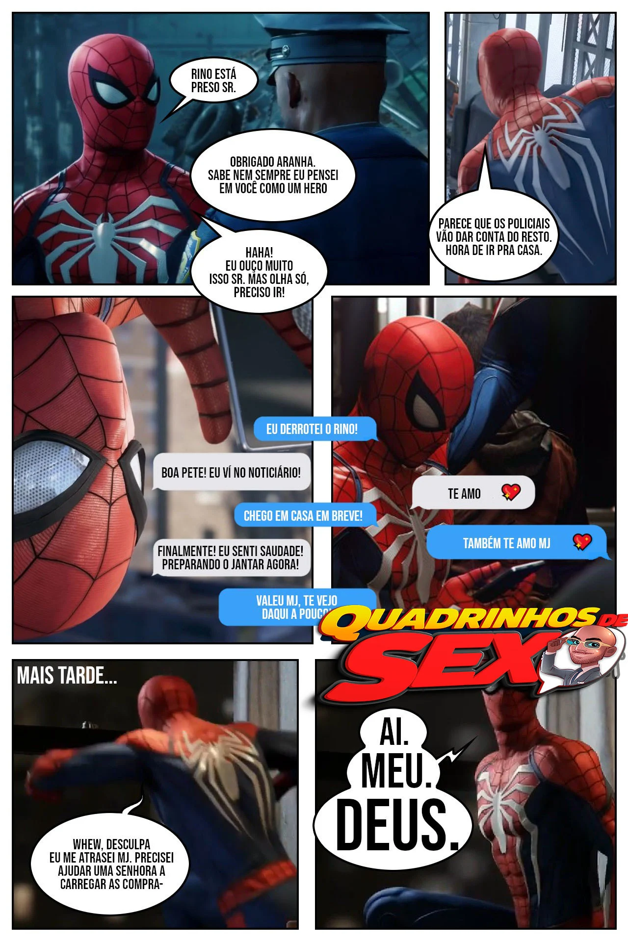 Getting Home To MJ – Cartoon Pornô – Quadrinho Original