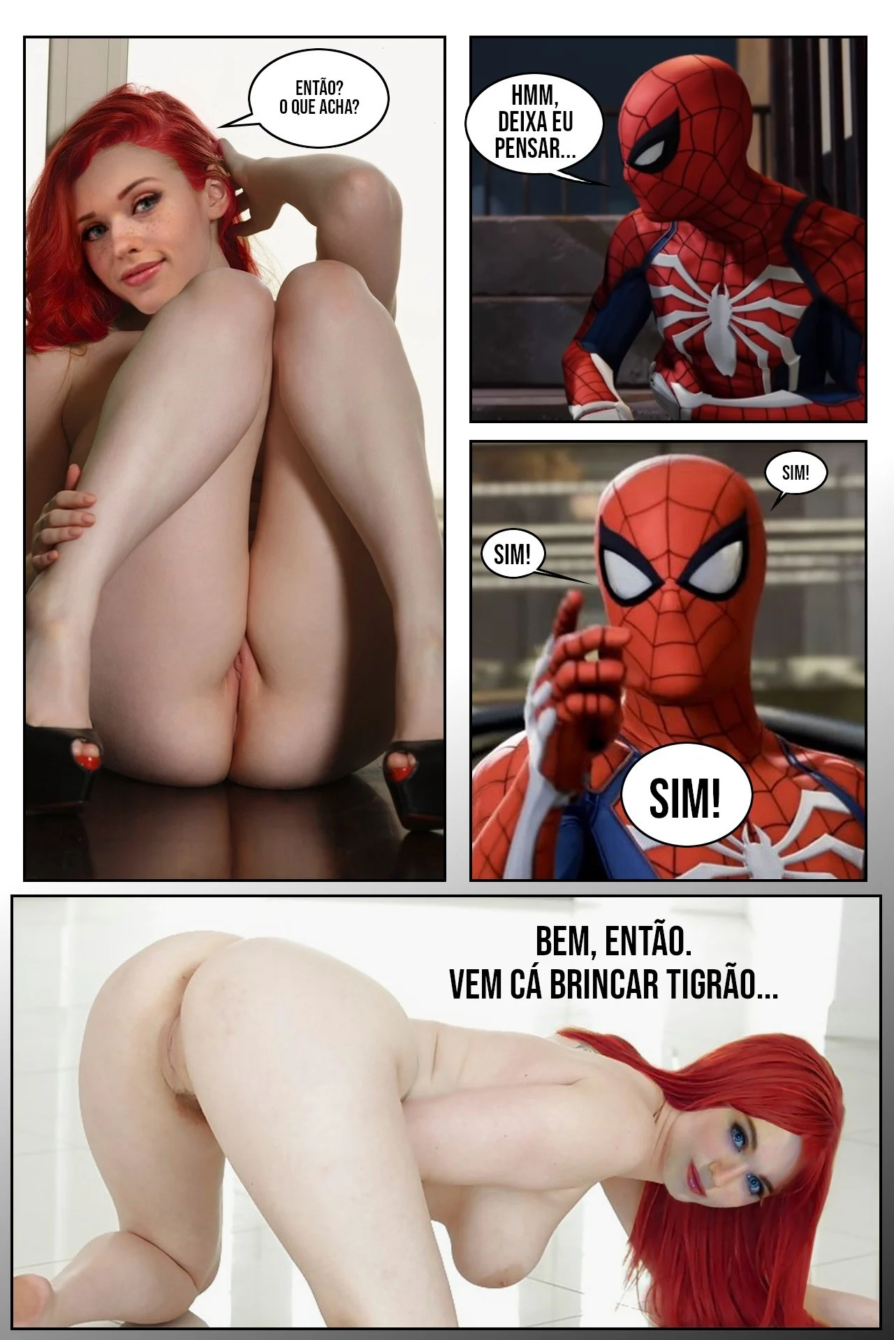 Getting Home To MJ – Cartoon Pornô – Quadrinho Original