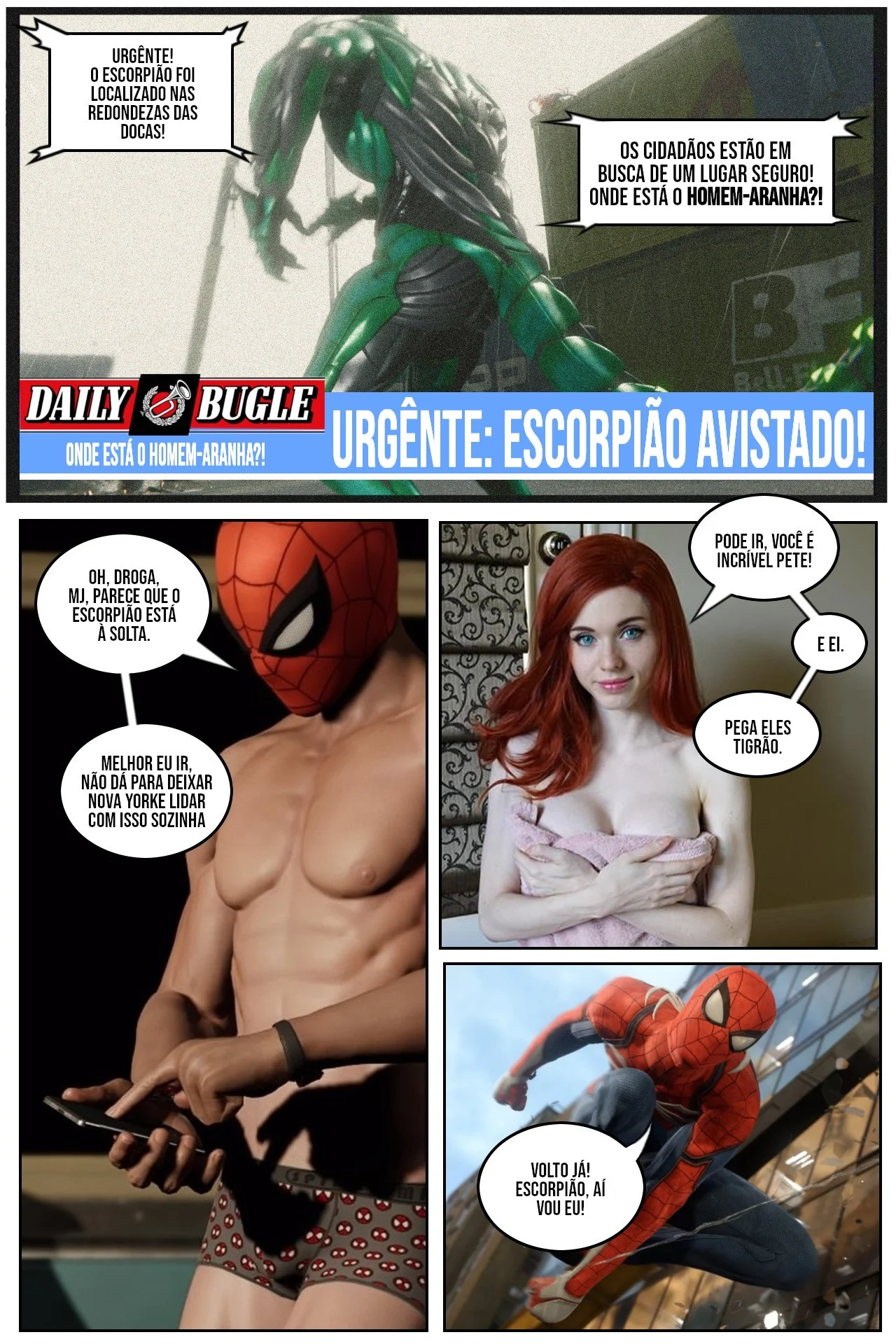 Getting Home To MJ – Cartoon Pornô – Quadrinho Original