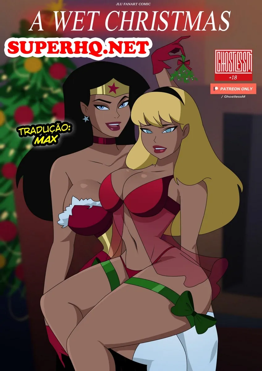 [GhostLessm] Justice League, A Wet Christmas – Lesbicas Hentai – Tradução Em Português