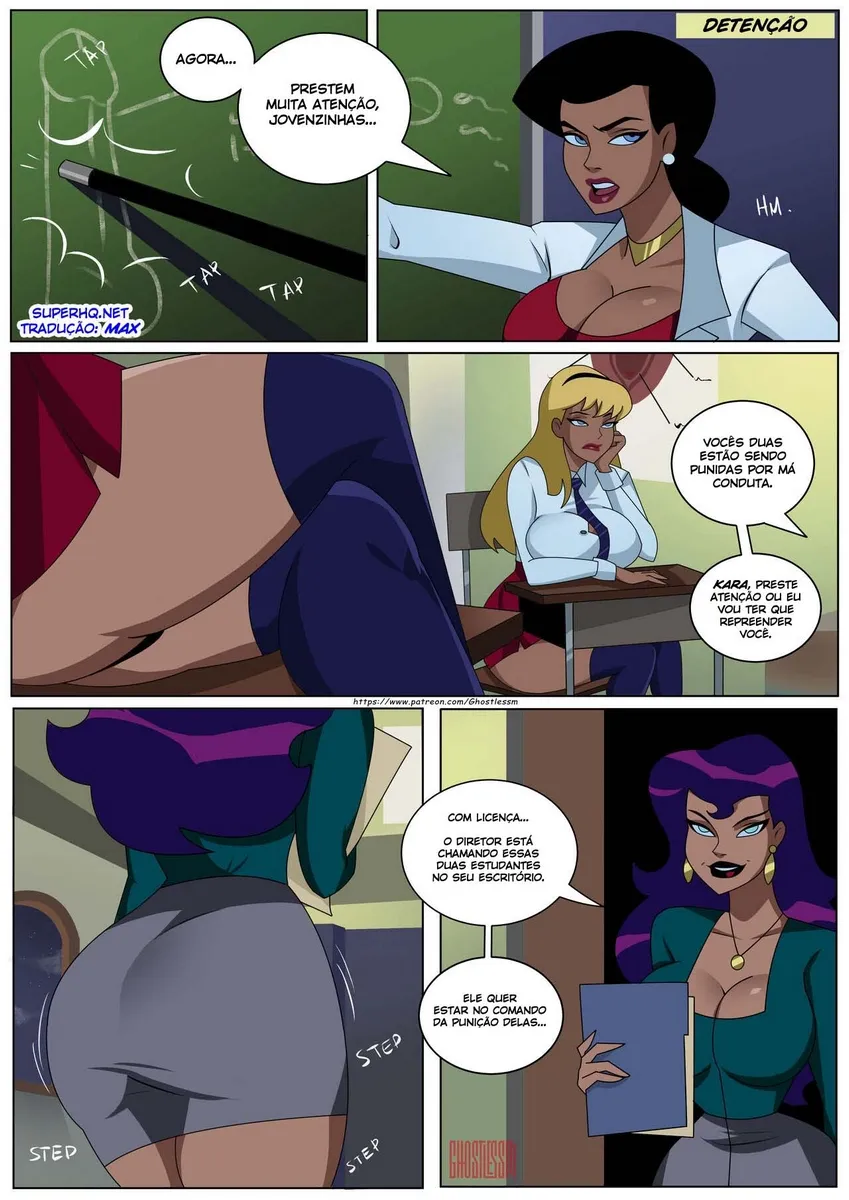 [GhostLessm] Justice League, Hot Lessons – Comics Porno – PT Brasil