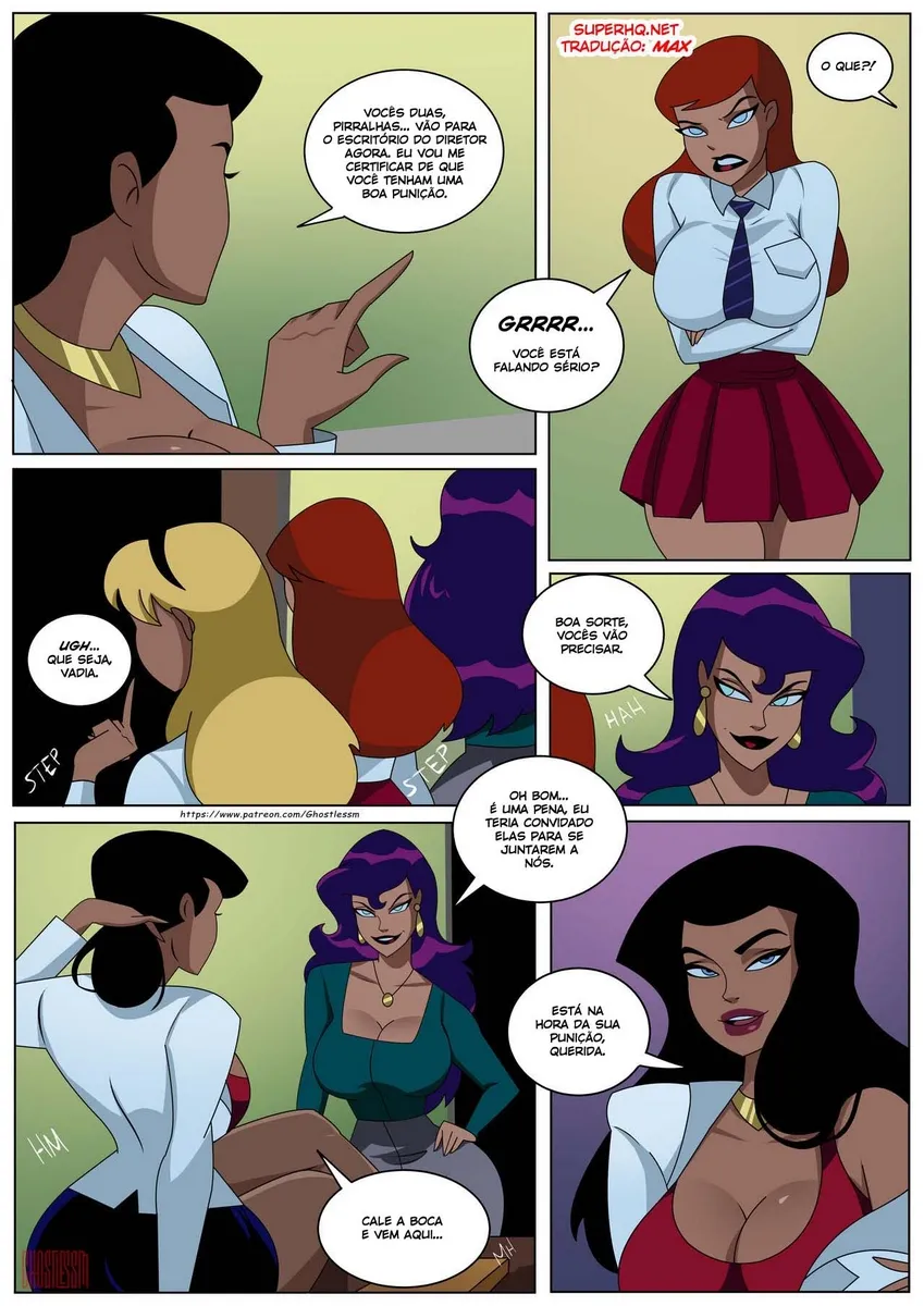 [GhostLessm] Justice League, Hot Lessons – Comics Porno – PT Brasil