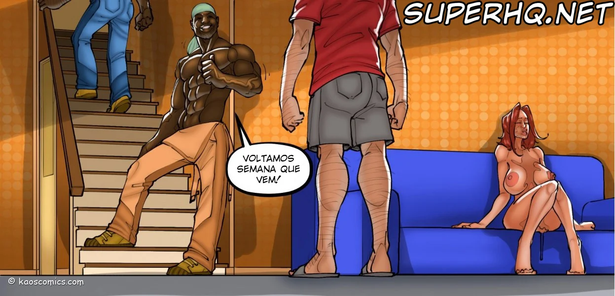 Gibi erótico Hentai A esposa e os jardineiros pretos 2 – Hentai Interracial – Alta Qualidade - Traduzido